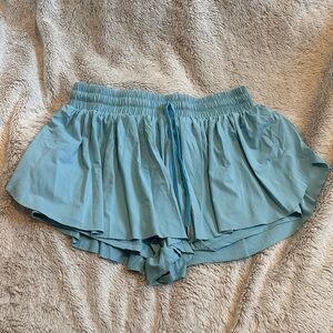 Women's Light Blue Athletic Shorts
